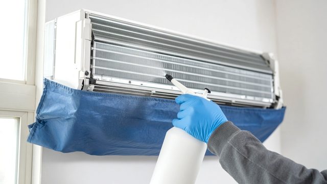 冷氣清洗後消毒噴灑