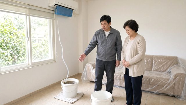 客戶確認清洗後的髒水
