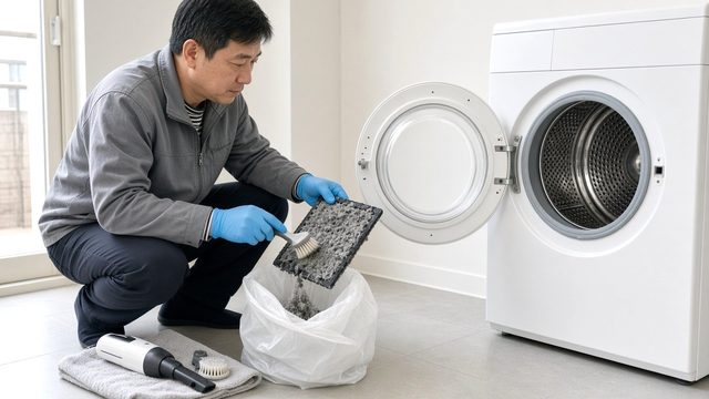 乾衣機濾網清潔
